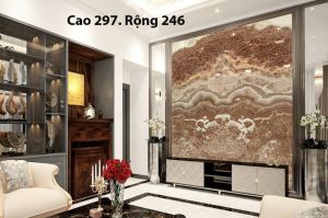 TRANH ĐÁ ONYX TỰ NHIÊN XUYÊN SÁNG 1564