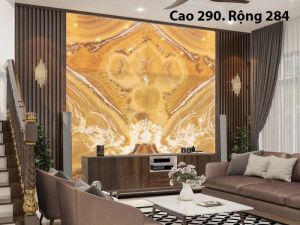 TRANH ĐÁ ONYX TỰ NHIÊN XUYÊN SÁNG 1634